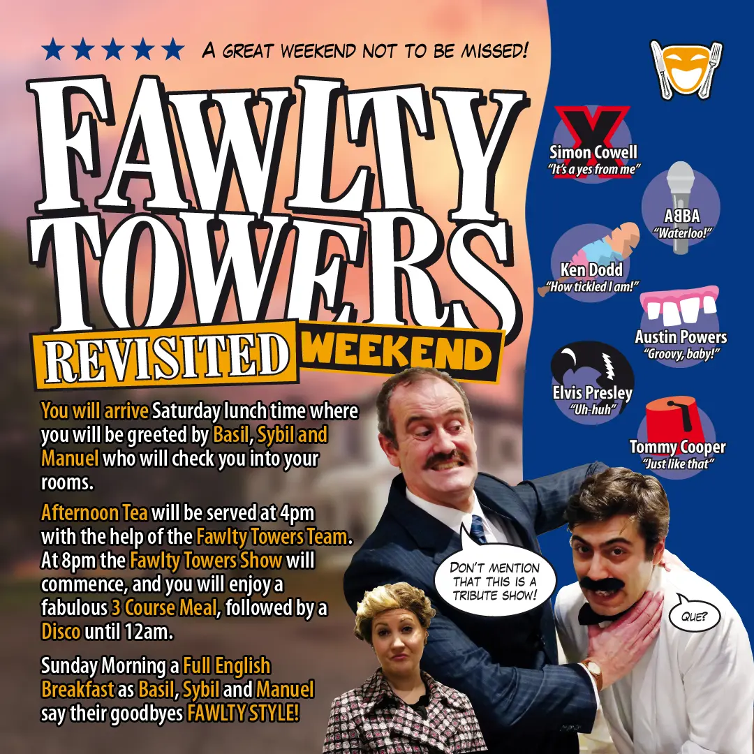 Imagem do evento Fawlty Towers Revisited Weekend 15/08/2026