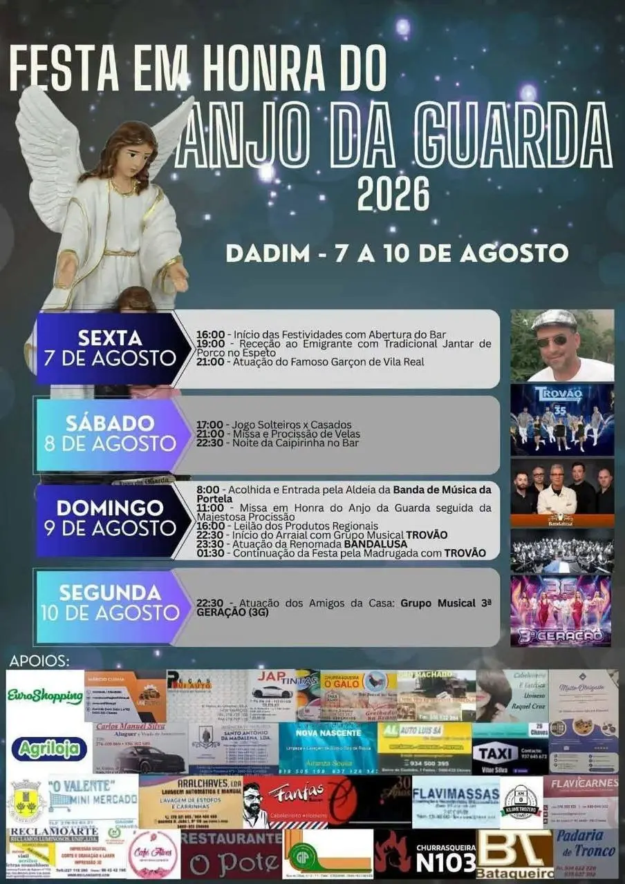 Imagem do evento Festa em honra de Anjo da Guarda 2026