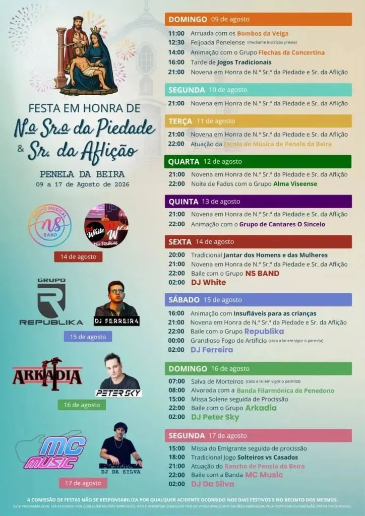 Imagem do evento Festa em honra de N.ª Sr.ª da Piedade 2026