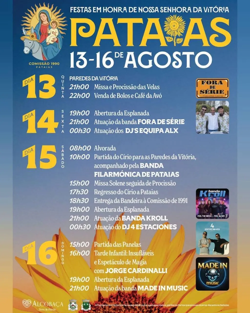 Imagem do evento Festa em honra de Nossa Senhora da Vitória 2026 - Pataias