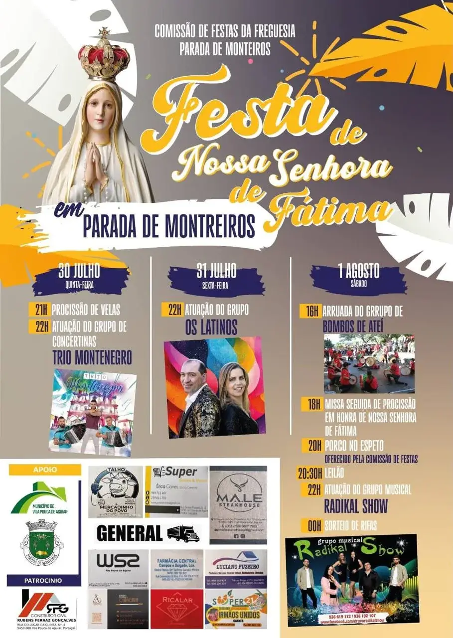 Imagem do evento Festa em honra de Nossa Senhora de Fátima 2026