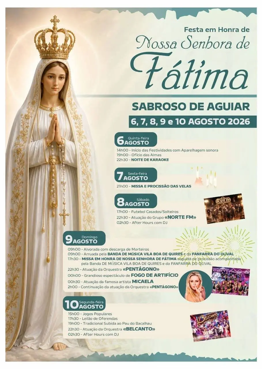 Imagem do evento Festa em honra de Nossa Senhora de Fátima 2026