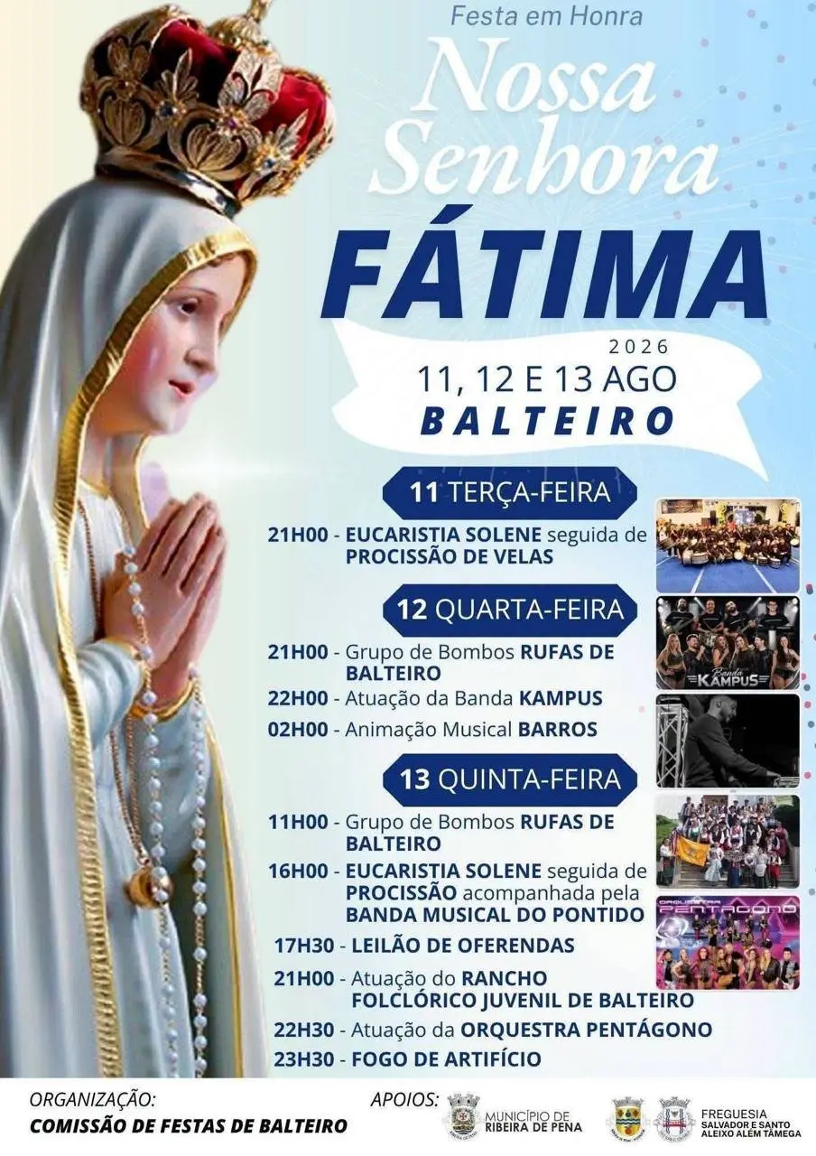 Imagem do evento Festa em honra de Nossa Senhora de Fátima 2026