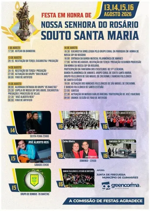Imagem do evento Festa em honra de Nossa Senhora do Rosário 2026