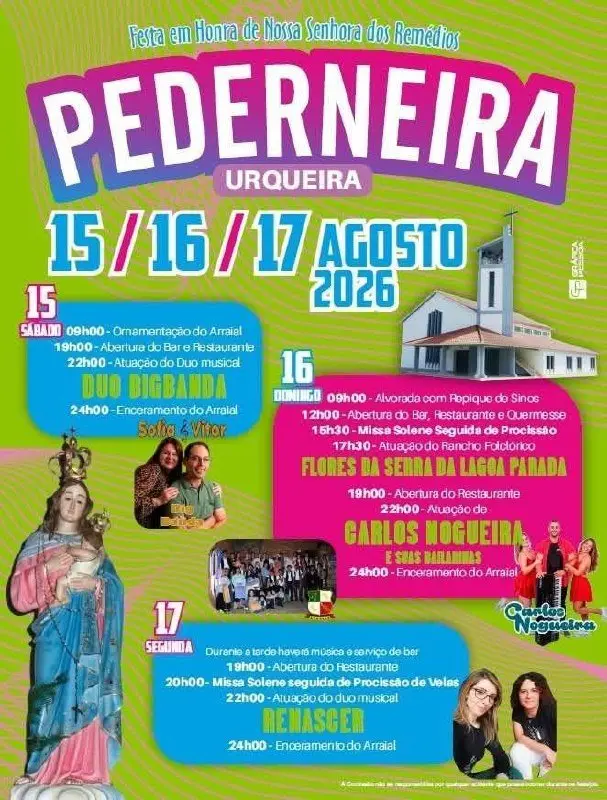 Imagem do evento Festa em honra de Nossa Senhora dos Remédios 2026