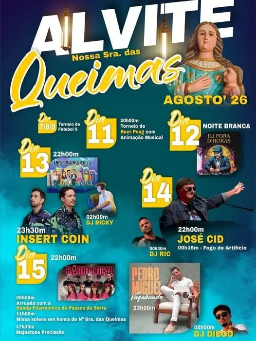 Imagem do evento Festa em honra de Nossa Sra. das Queimas 2026