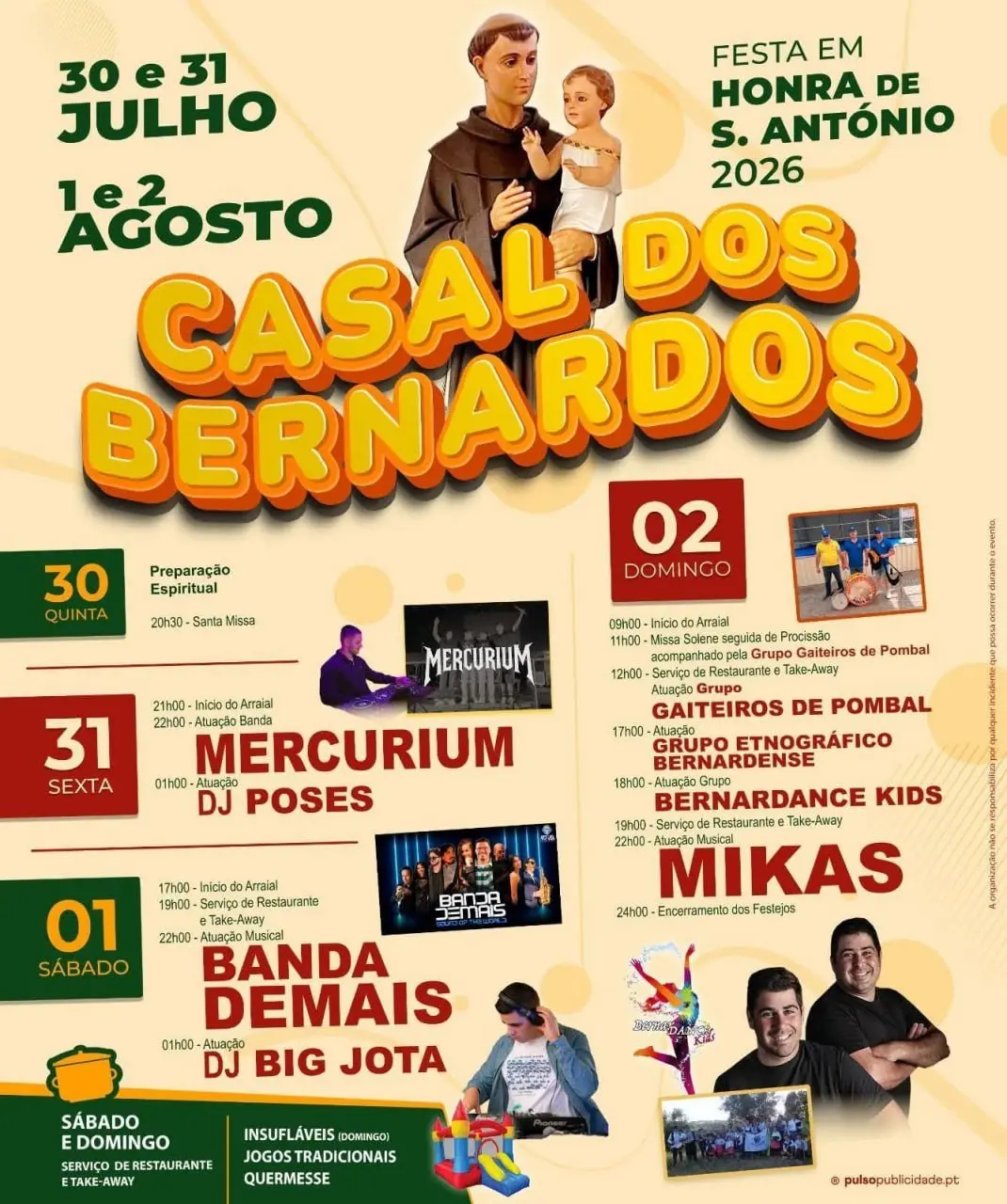 Imagem do evento Festa em honra de S. António 2026