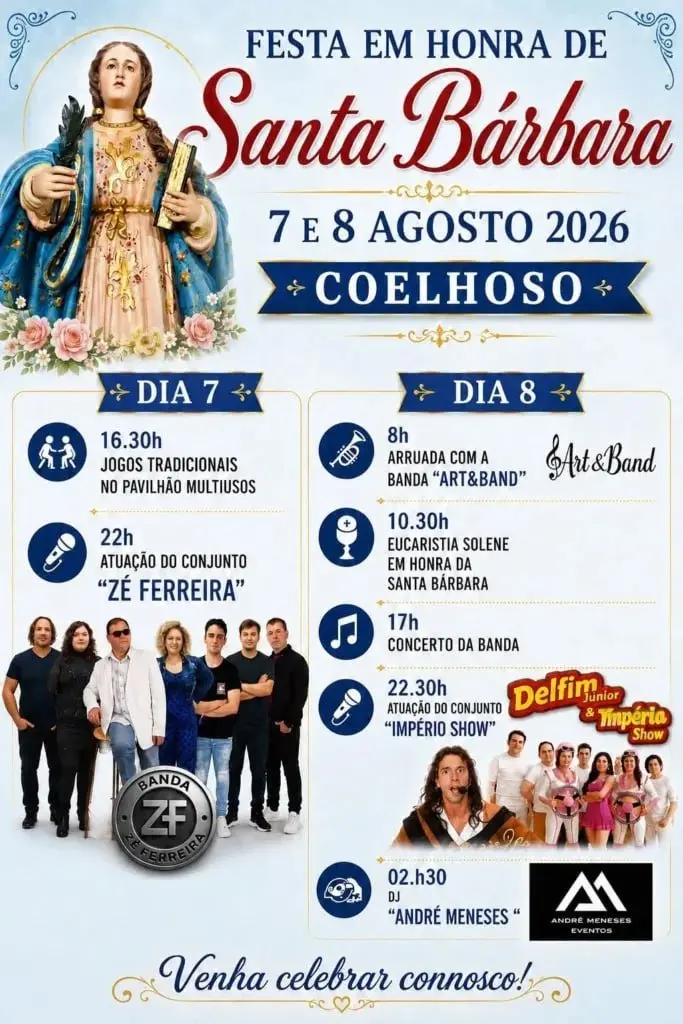 Imagem do evento Festa em honra de Santa Bárbara 2026