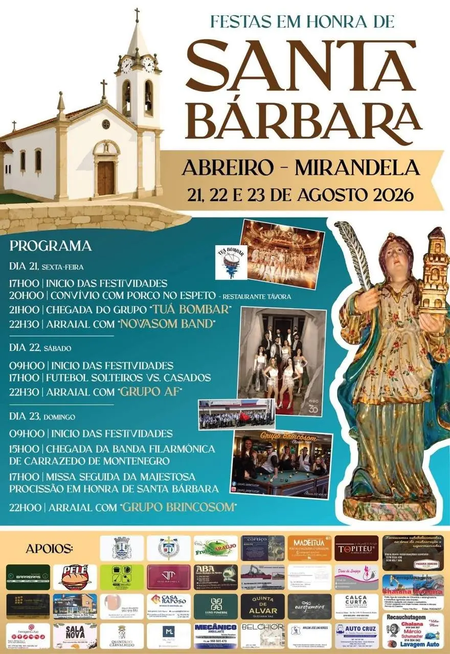 Imagem do evento Festa em honra de Santa Bárbara 2026
