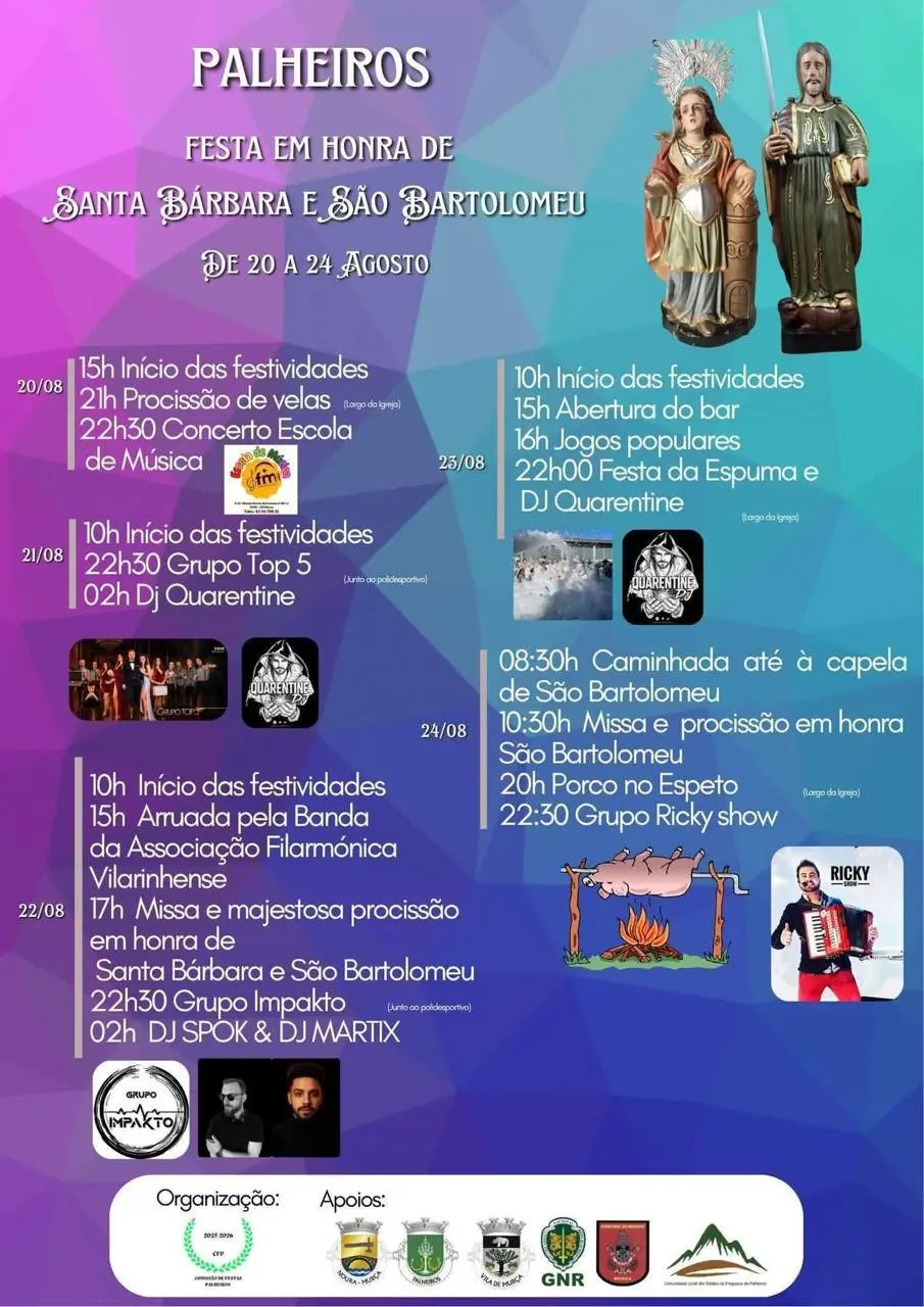 Imagem do evento Festa em honra de Santa Bárbara e São Bartolomeu 2026