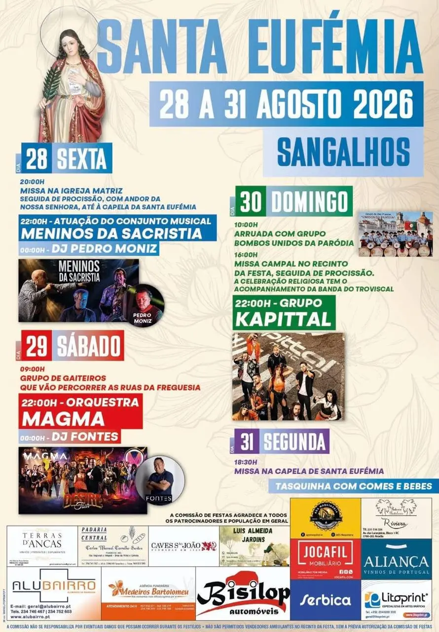 Imagem do evento Festa em honra de Santa Eufémia 2026