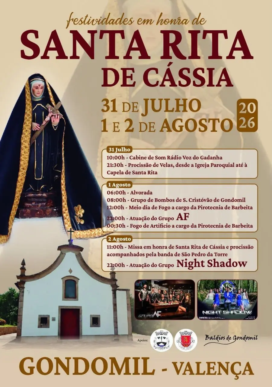 Imagem do evento Festa em honra de Santa Rita 2026