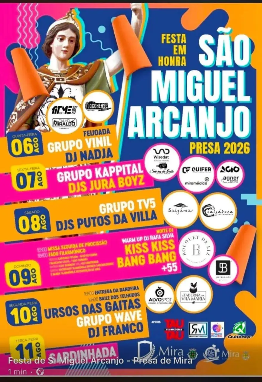 Imagem do evento Festa em honra de São Miguel Arcanjo 2026