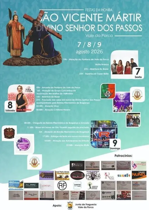 Imagem do evento Festa em honra de São Vicente Mártir e Divino Senhor dos Passos 2026