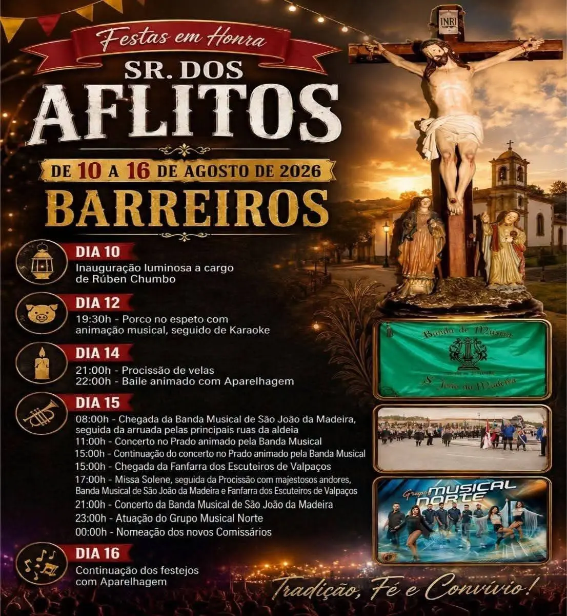Imagem do evento Festa em honra de Sr. dos Aflitos 2026