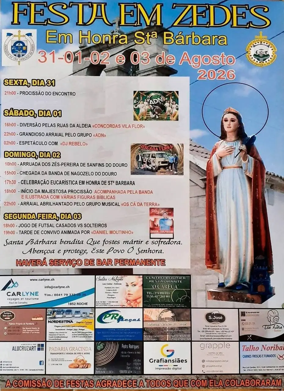 Imagem do evento Festa em honra de Sta. Bárbara 2026