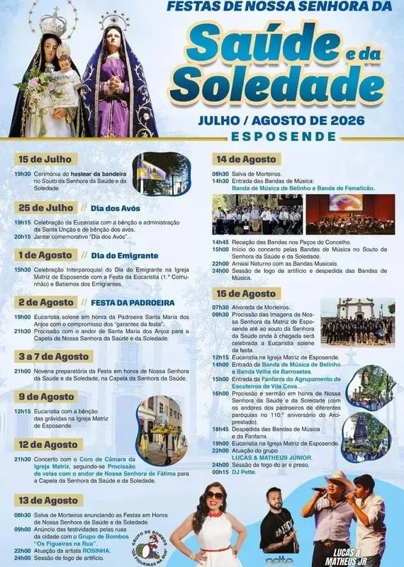 Imagem do evento Festas de Nossa Senhora da Saúde e da Soledade 2026