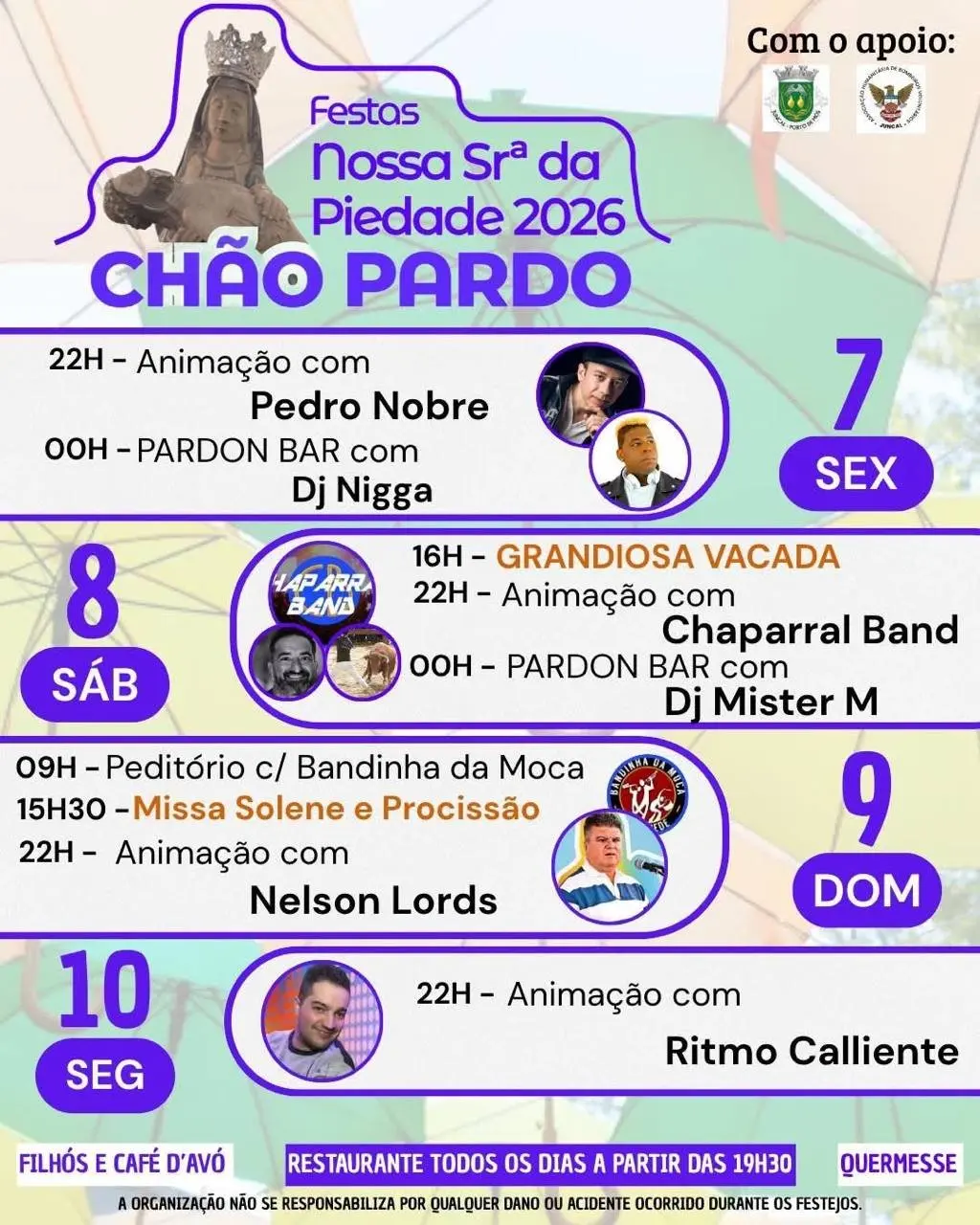 Imagem do evento Festas de Nossa Srª da Piedade 2026