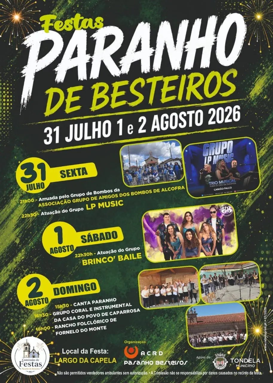 Imagem do evento Festas de Paranhos de Besteiros 2026 - Paranhos de Besteiros