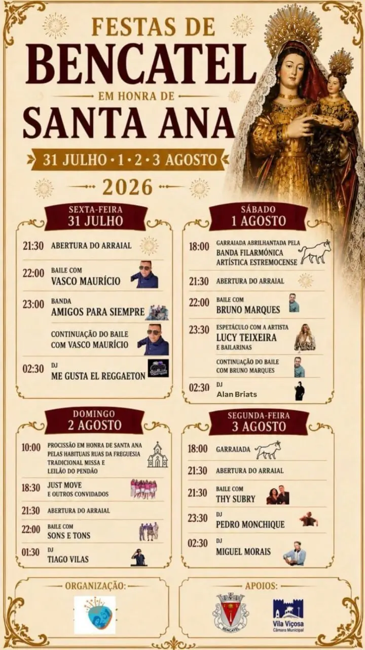 Imagem do evento Festas de Santa Ana 2026