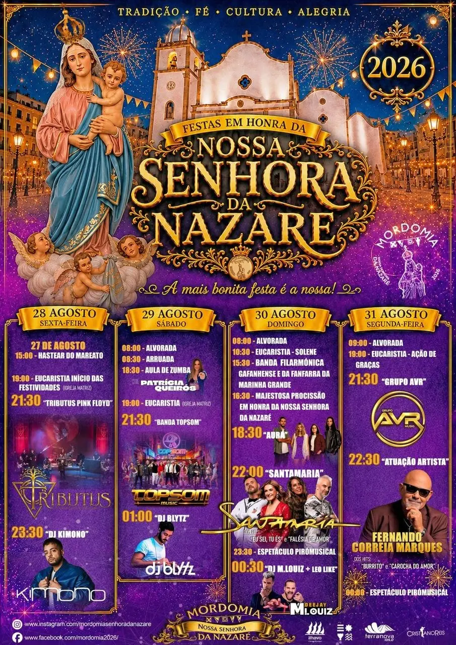 Imagem do evento Festas em honra da Nossa Senhora da Nazaré 2026