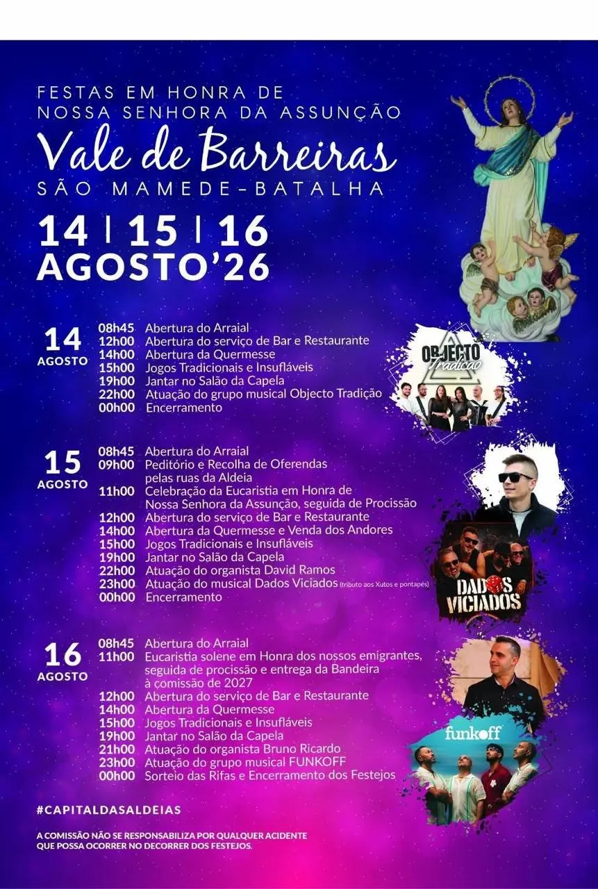 Imagem do evento Festas em honra de Nossa Senhora da Assunção 2026