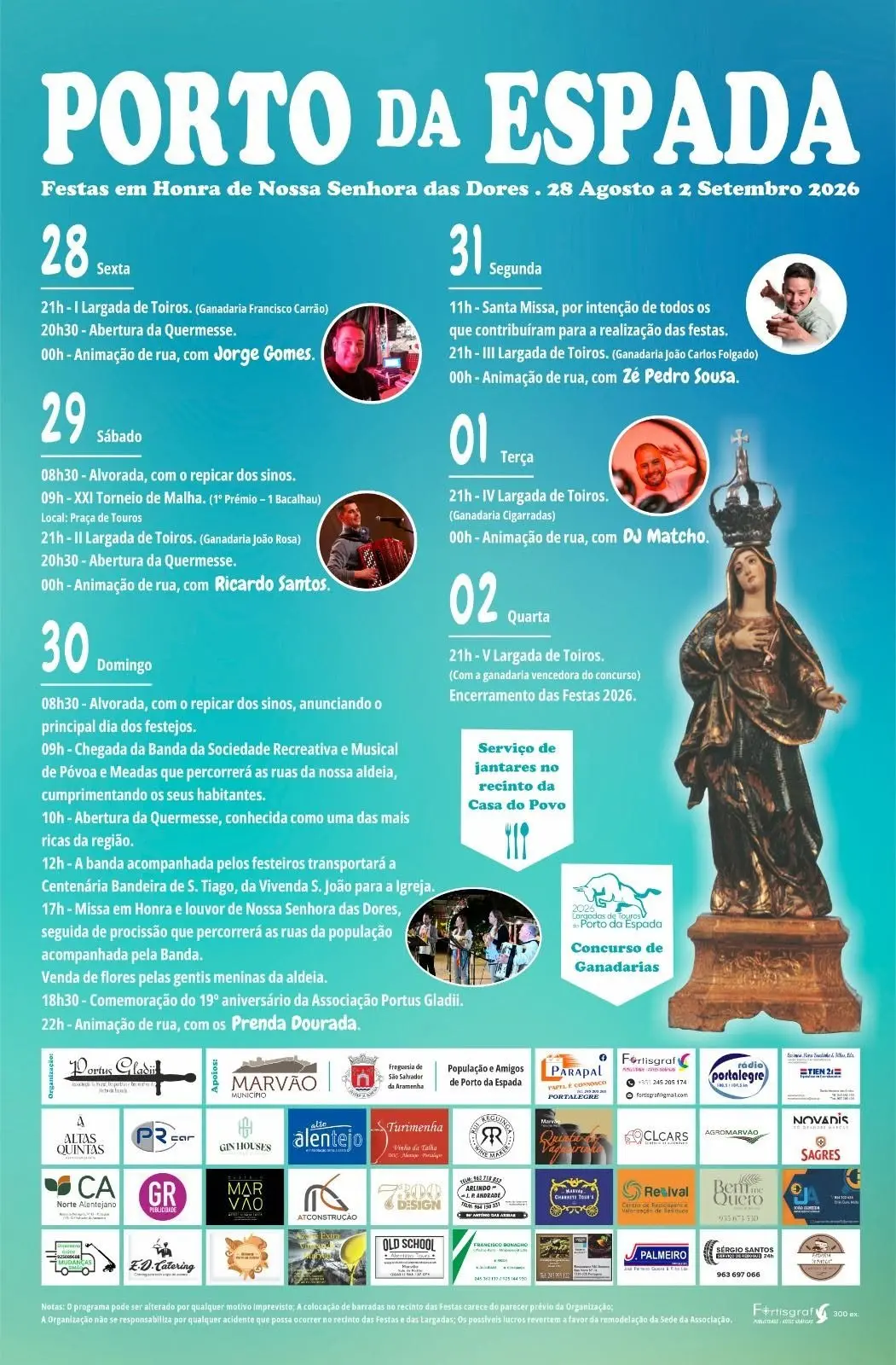 Imagem do evento Festas em honra de Nossa Senhora das Dores 2026 - Porto da Espada
