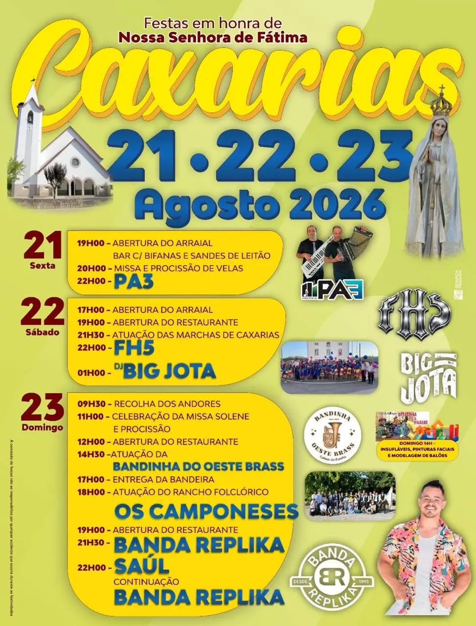 Imagem do evento Festas em honra de Nossa Senhora de Fátima 2026