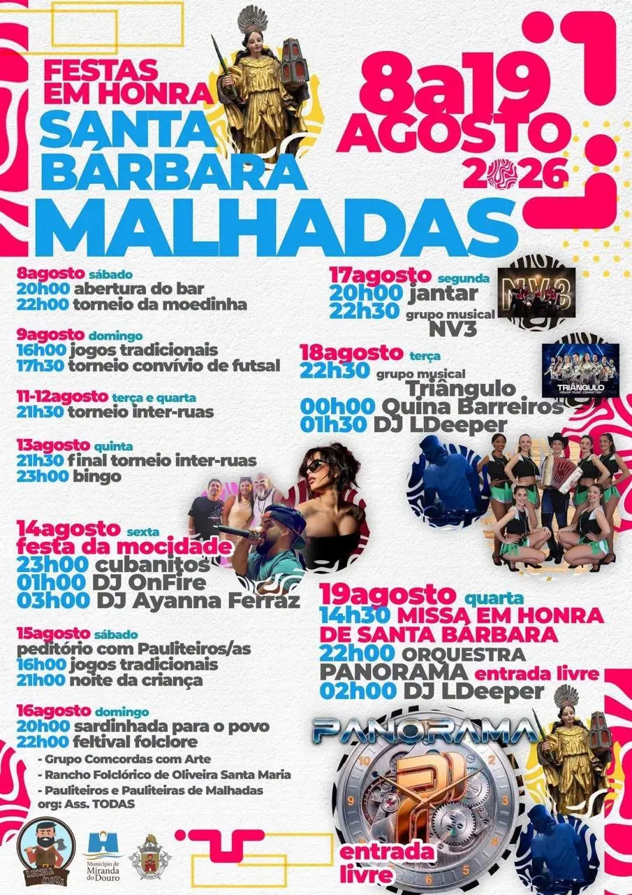 Imagem do evento Festas em honra de Santa Bárbara 2026
