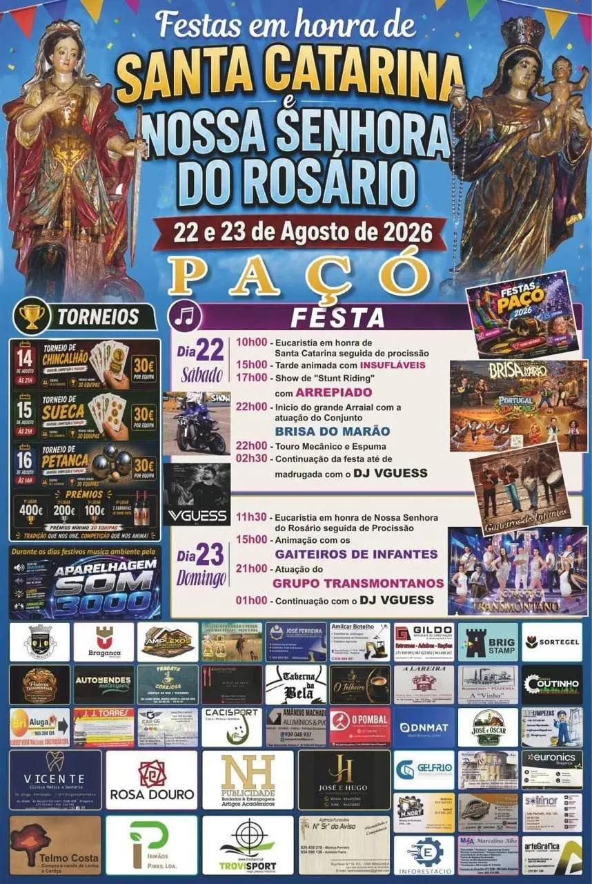 Imagem do evento Festas em honra de Santa Catarina e Nossa Senhora do Rosário 2026