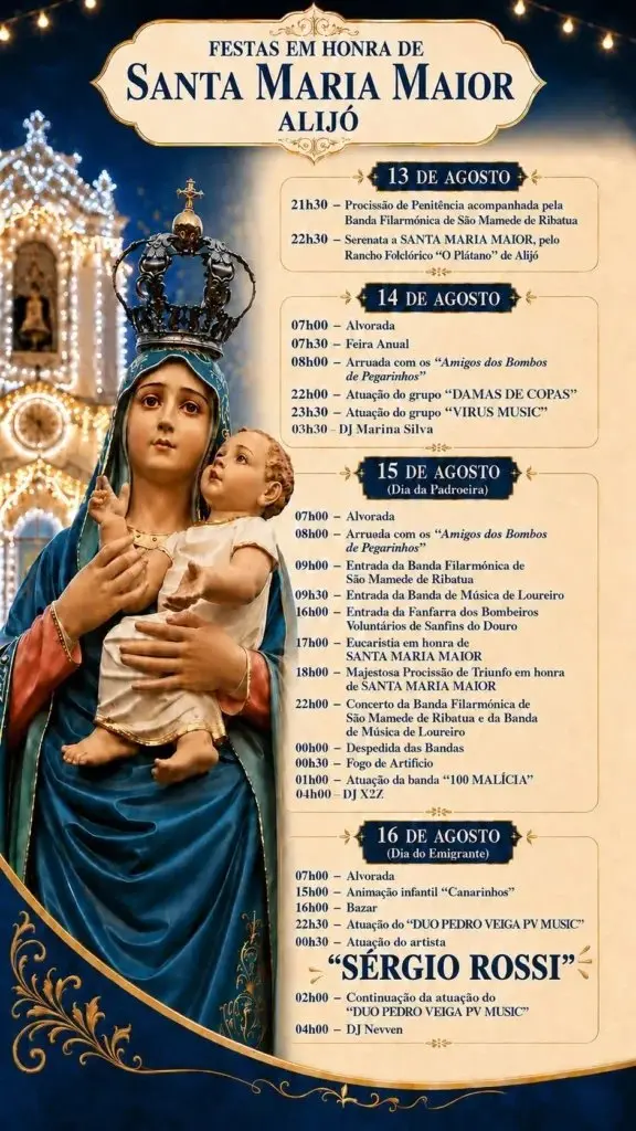 Imagem do evento Festas em honra de Santa Maria Maior 2026