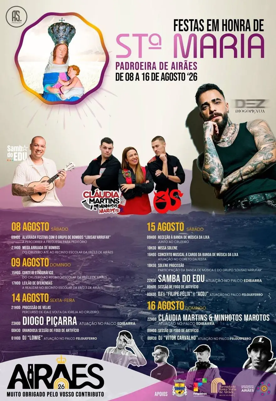 Festas em honra de Sta Maria 2026 — event image