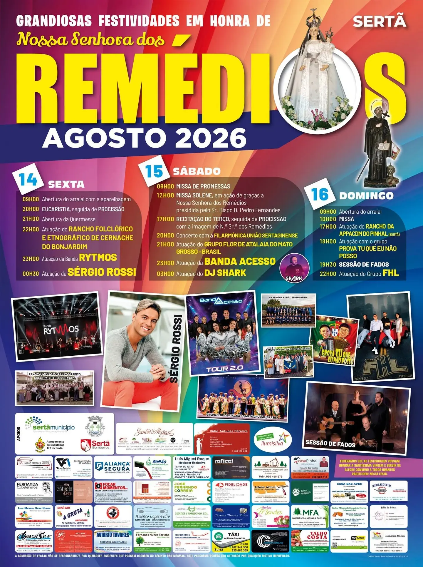Imagem do evento GRANDIOSAS FESTIVIDADES EM HONRA DE NOSSA SENHORA DOS REMÉDIOS 2026