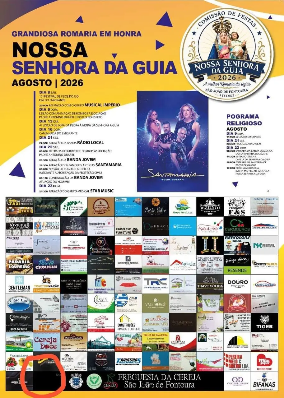 Imagem do evento Romaria em honra de Nossa Senhora da Guia 2026