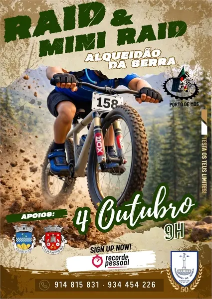 Imagem do evento 1º Raid e Mini Raid BTT CCR Alqueidão da Serra