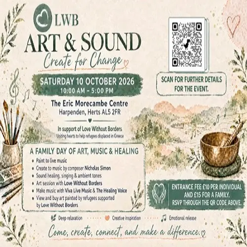 Imagem do evento Art and Sound Event for Charity Love Without Borders supporting refugees through Art