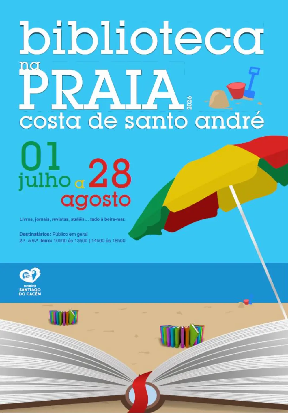 Imagem do evento Biblioteca na Praia 2026 – Costa de Santo André