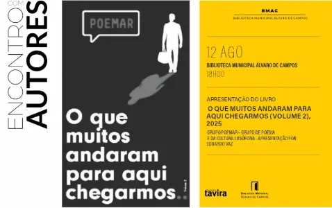 Imagem do evento Encontro com Autores | Apresentação do Livro " O que muitos andaram para aqui chegarmos (volume 2) .2025