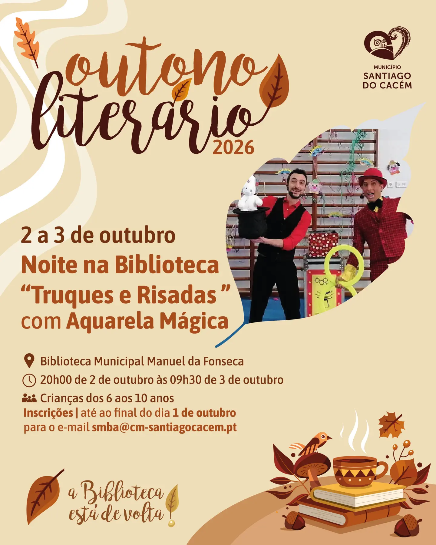 Imagem do evento Noite na Biblioteca – Outono Literário
