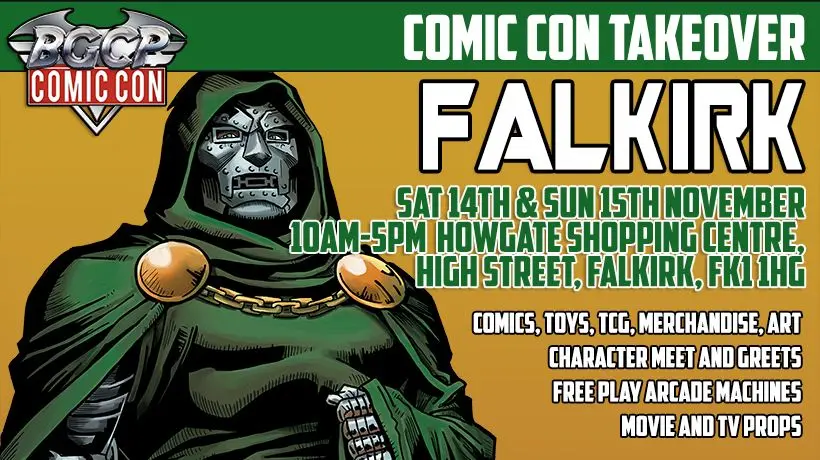 Imagem do evento Free Comic Con Falkirk 2026 | Howgate Shopping Centre
